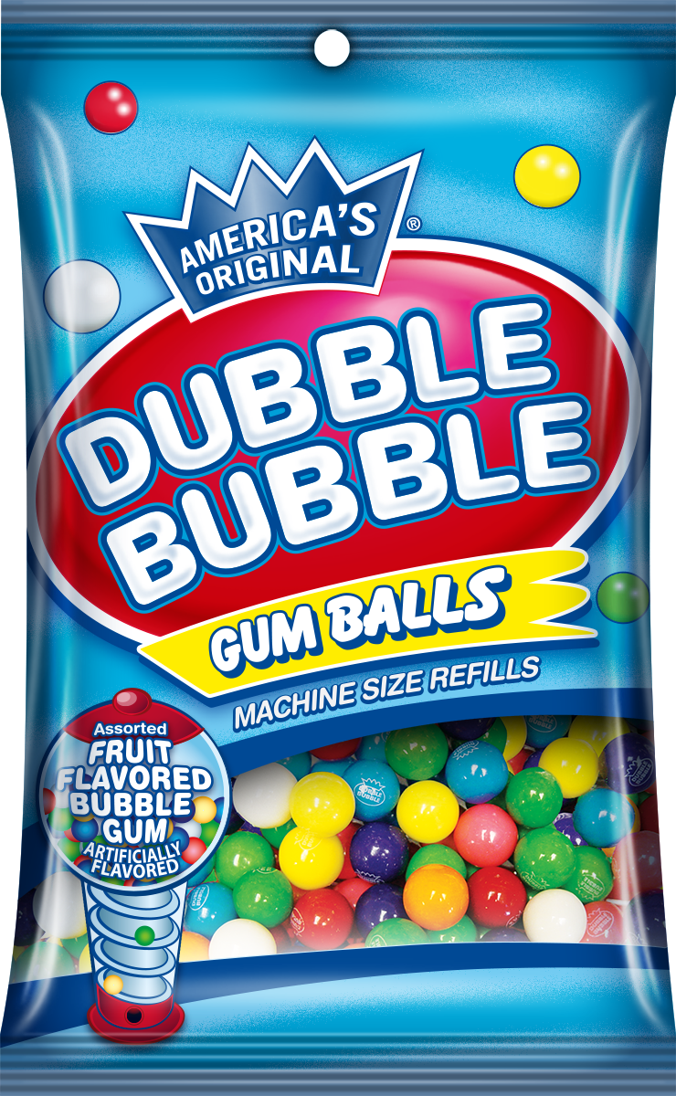120 DUBBLE BUBBLE 1" GUMBALLS vending candy gum balls bulk double tootsie assort 